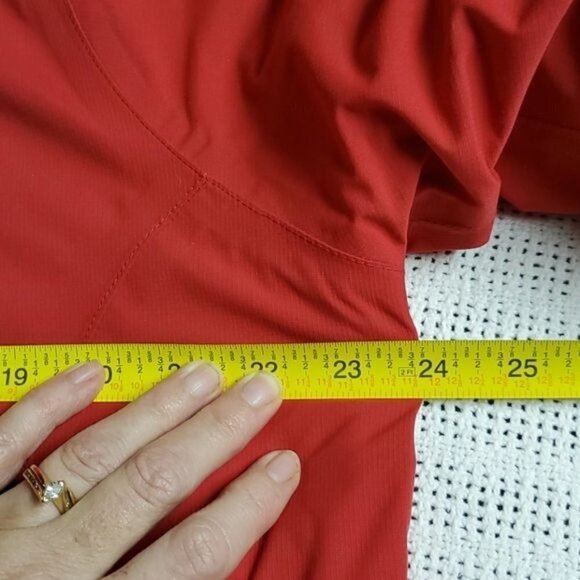 Lands' End Thermolite Hooded Long Sleeve Quilted Red Pocketed Winter Sz L Jacket - Picture 9 of 11